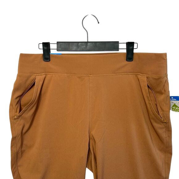 Columbia Anytime Slim Pull On Pant NWT Women's Sz L Tan Gorpcore Casual Everyday - Picture 6 of 7